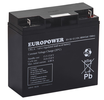 Akumulator Europower EV 22-12 B1 (12V 22Ah)