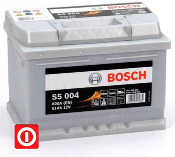 AKUMULATOR BOSCH SILVER S5 61Ah 600A P+