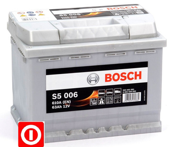 AKUMULATOR BOSCH SILVER S5 006 63Ah 610A L+ Lanos