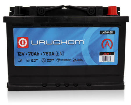 Akumulator Uruchom AGM 70Ah 760A UG70AGM