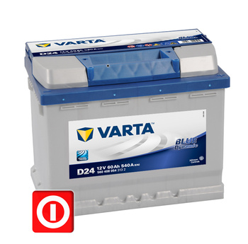 AKUMULATOR VARTA BLUE 60Ah 540A P+