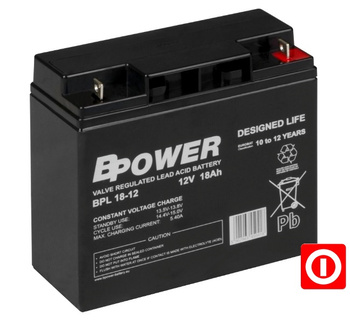 AKUMULATOR Bpower BPL 18-12 18Ah  12V AGM Praca BUFOROWA