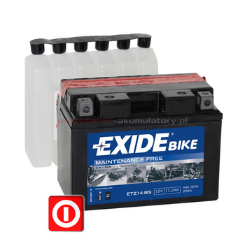 Akumulator Exide YTZ14S-BS 11Ah 205A