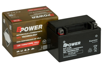 Akumulator Wzmocniony Bpower GEL GT12A (YT12A-BS)  10Ah 185A