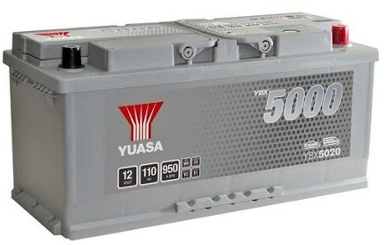 Akumulator YUASA SILVER 110Ah 950A P+ YBX5020