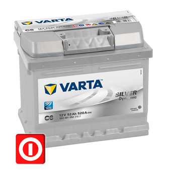 AKUMULATOR VARTA SILVER 52Ah 520A P+