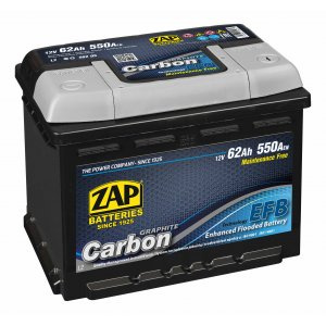 Akumulator ZAP Carbon 62Ah 550A EFB 56205