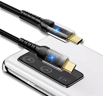 Kabel USB C - USB C Szybki 60W 1M Z Diodą Uruchom