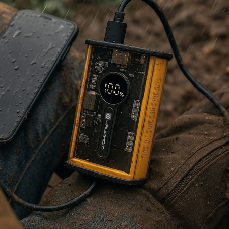 POWERBANK 10000mAh 22.5W QC3.0 QC4.0 PD3.0 USB1 USB-C Żółty