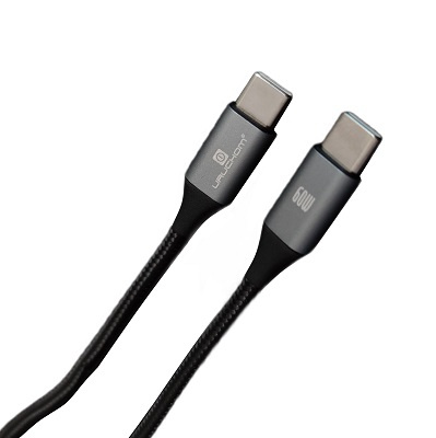 Kabel USB C - USB C Szybki 60W 1M czarny Uruchom