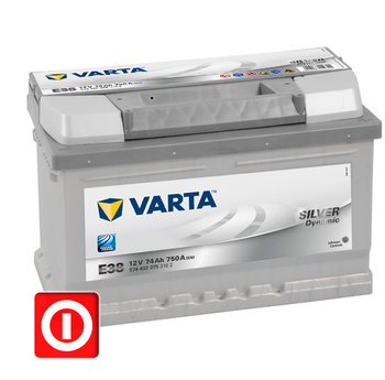 AKUMULATOR VARTA SILVER 74Ah 750A P+