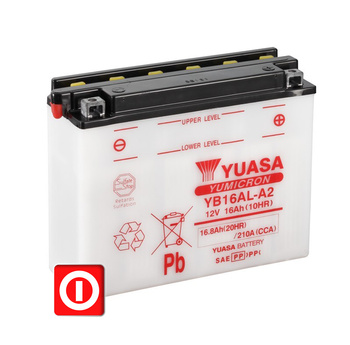YUASA YB16AL-A2 16.8Ah 210A VIRAGO MONSTER
