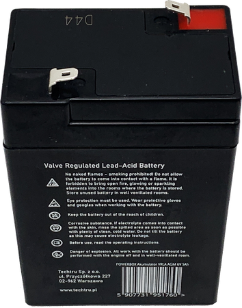 Akumulator Powerbox 6V 5Ah VRLA AGM TP-6-5-AD