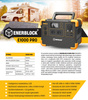 PRZENOŚNA STACJA ZASILANIA ENERBLOCK E1000PRO 1000Wh 1200W/2400W