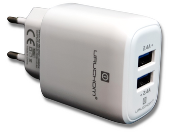 Szybka Ładowarka sieciowa do telefonu 2,4A 18W 2x USB KABEL USB C GRATIS