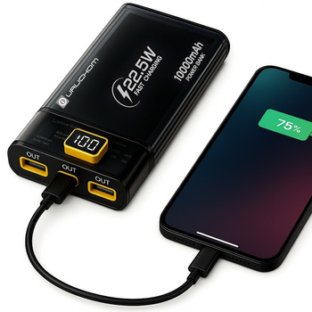 PowerBank 10000mAh 22.5W Uruchom 2xUSB 1xUSB-C