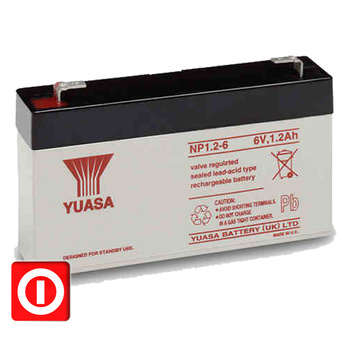 AKUMULATOR YUASA NP1.2-6 AGM 6V 1.2Ah Kasa fiskalna
