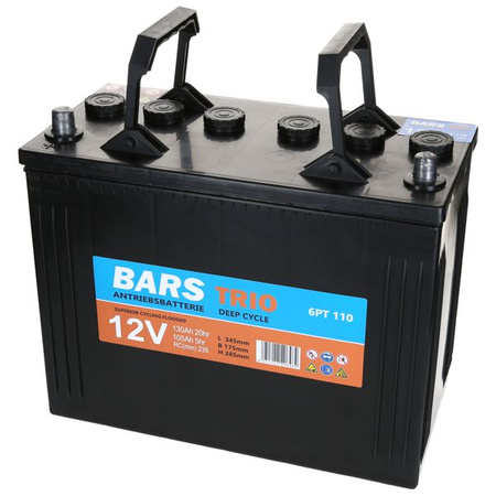 Akumulator trakcyjny Bars TRIO Deep Cycle 12V 130Ah GC12 DC 345*175*285 (6PT110) Bars SEMI125