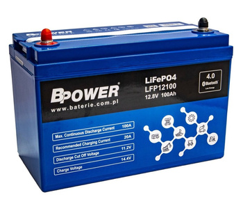 Akumulator BPOWER LiFePO4 LFP12100 100Ah 12,8V (330x172x215)