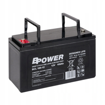 AKUMULATOR Bpower BCL 105-12 105Ah  12V AGM Praca CYKLICZNA