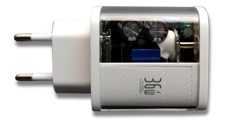 Szybka Ładowarka sieciowa 36W USB C USB A Power Delivery 3.0 Biała Uruchom