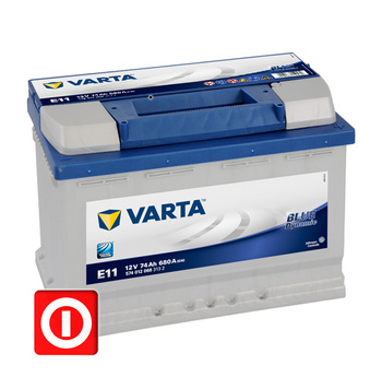 AKUMULATOR VARTA BLUE 74Ah 680A P+