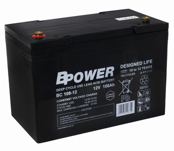 Akumulator Bpower BC108 108Ah 12V Deep Cycle AGM Carbon
