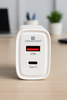 Szybka Ładowarka sieciowa 36W USB C USB A Power Delivery 3.0 Biała Uruchom