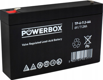 Akumulator Powerbox 6V 7.2Ah VRLA AGM TP-6-7.2-AD
