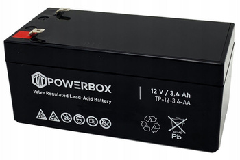 Akumulator Powerbox 12V 3.4Ah VRLA AGM TP-12-3.4-AA