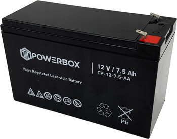 Akumulator Powerbox 12V 7.5Ah VRLA AGM TP-12-7.5-AA