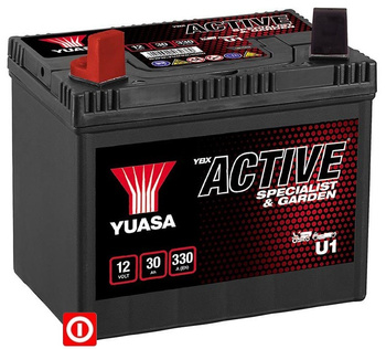 AKUMULATOR YUASA ACTIVE GARDEN U1 30Ah 330A DO KOSIARKI L+